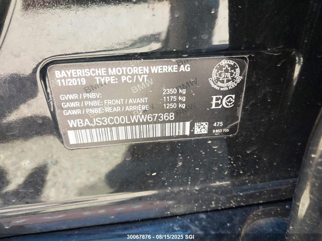 WBAJS3C00LWW67368 BMW 540I