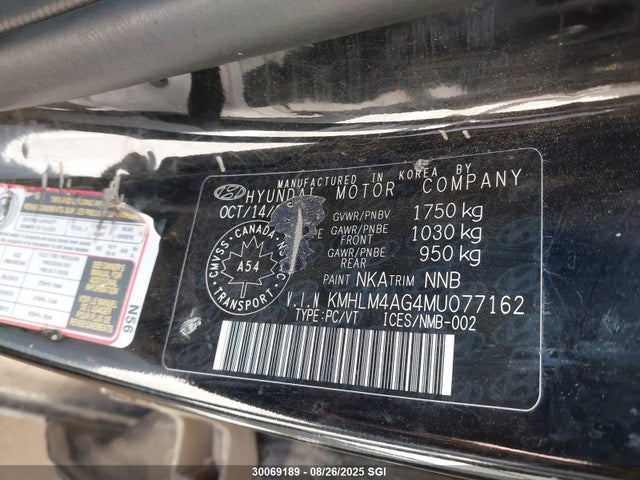 Hyundai mpi nu pe 2021 KMHLM4AG4MU077162 Image 9