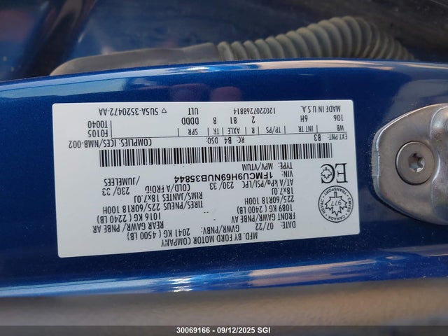 Ford dragon di tc 2022 1FMCU9H69NUB35844 Image 9