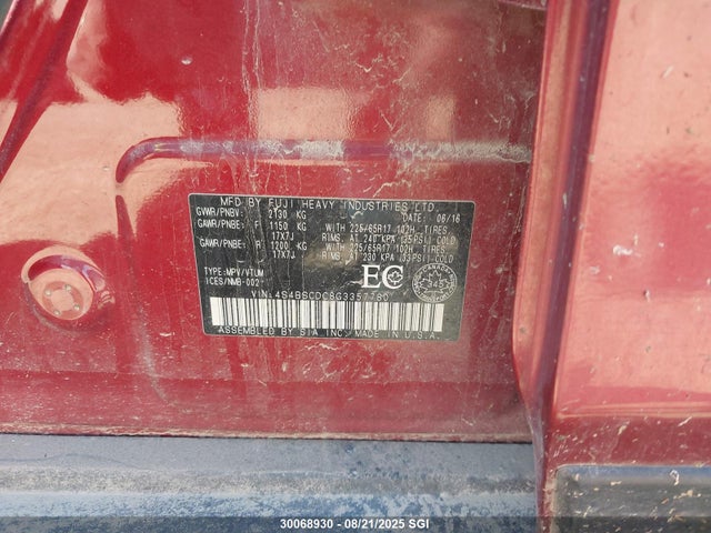 4S4BSCDC8G3357780 Subaru 2.5l c0