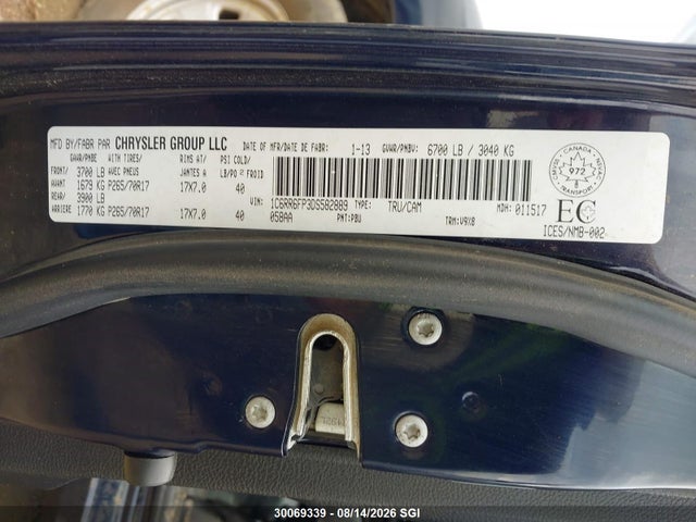 Продажа на аукционе авто 2013 Ram 1500 St, vin: 1C6RR6FP3DS582889, номер лота: 30069339