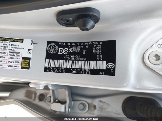Toyota m20-fks 2020 5YFB4RBE2LP009058 Image 9