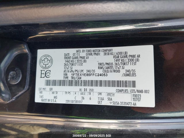 Ford F-150 2015 1FTEX1E85FFC24053 Image 9