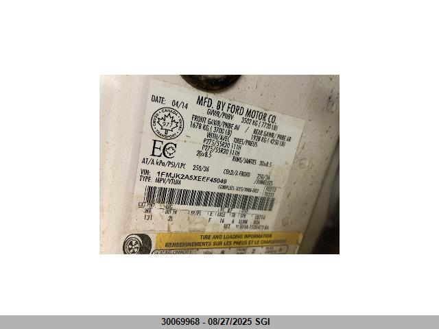 Ford Expedition 2014 1FMJK2A5XEEF45049 Image 7