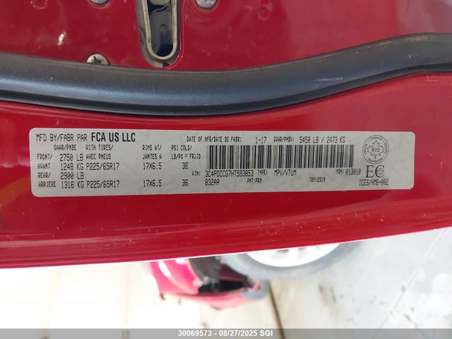 3C4PDCCG7HT593853 Dodge Journey