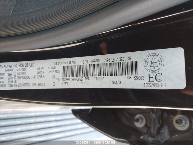 RAM 1500 2019 1C6SRFLT0KN758697 Image 9