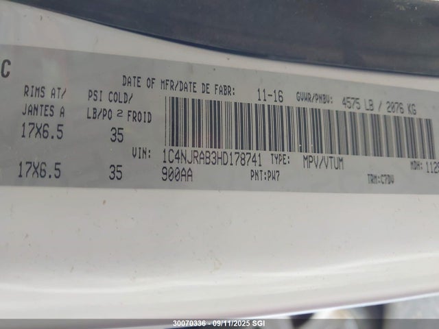 1C4NJRAB3HD178741 Jeep Patriot