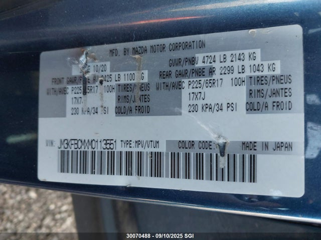 Mazda py cylinder decativation 2021 JM3KFBCMXM0113551 Image 9
