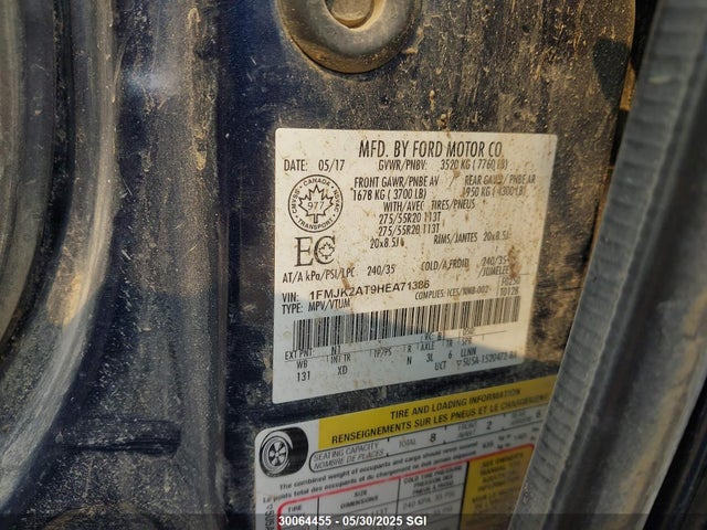 1FMJK2AT9HEA71386 Ford 3.5l gtdi ffv/gasoline