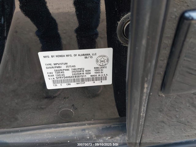 Acura j35y5 2014 5FRYD4H6XEB501511 Image 9
