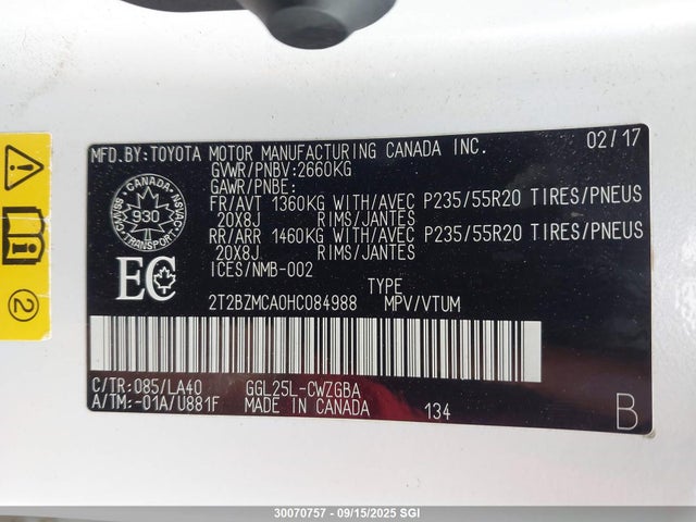 Lexus RX 2017 2T2BZMCA0HC084988 Image 9