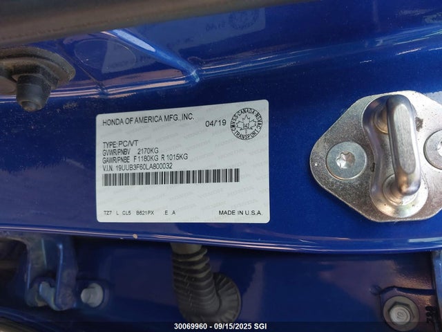 19UUB3F60LA800032 Acura j35y6