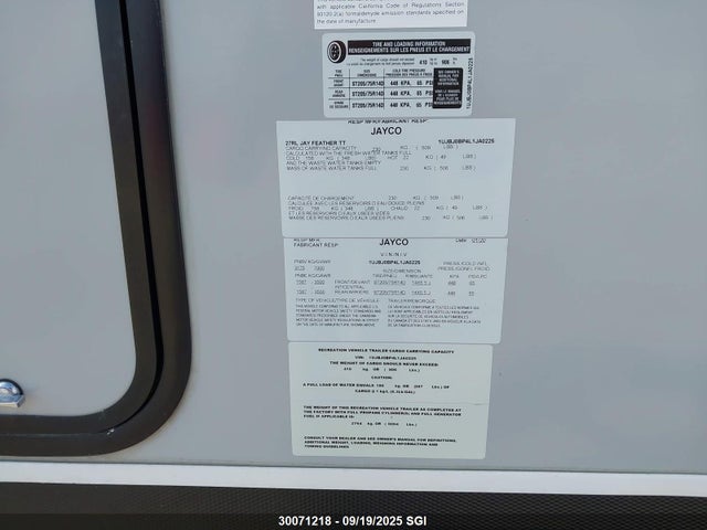 Jayco 2020 2020 1UJBJ0BP4L1JA0225 Image 9