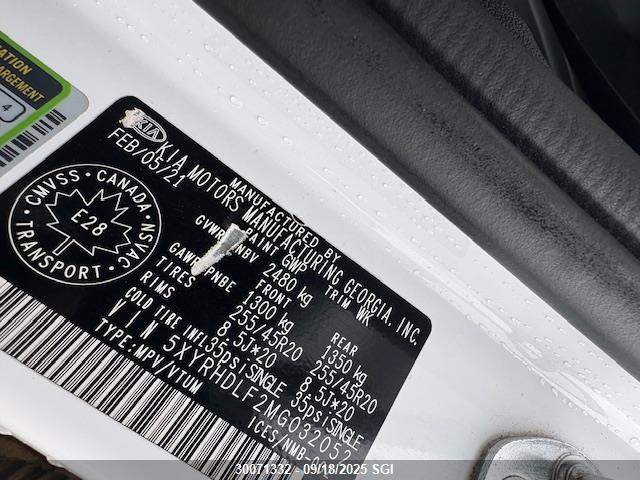 5XYRHDLF2MG032052 KIA t-gdi theta-iii