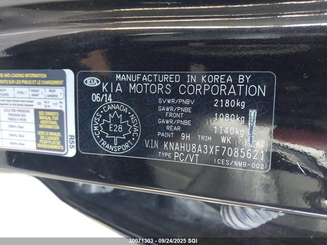 KIA dohc gdi nu 2015 KNAHU8A3XF7085621 Image 9
