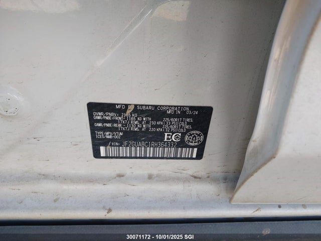 JF2GUABC1RH364332 Subaru na