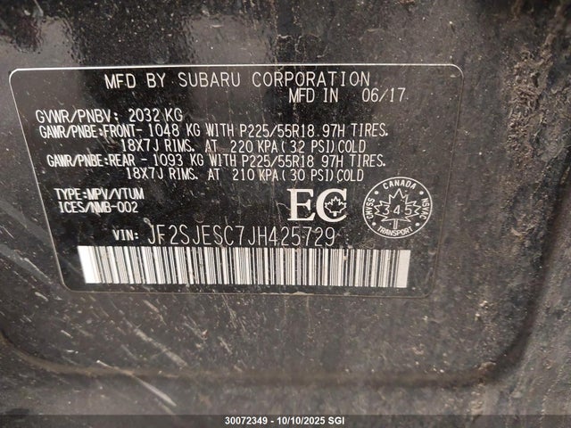 JF2SJESC7JH425729 Subaru naturally aspirated c5