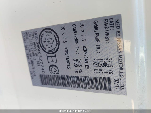 5N1DL0MM5HC527740 Infiniti 2017
