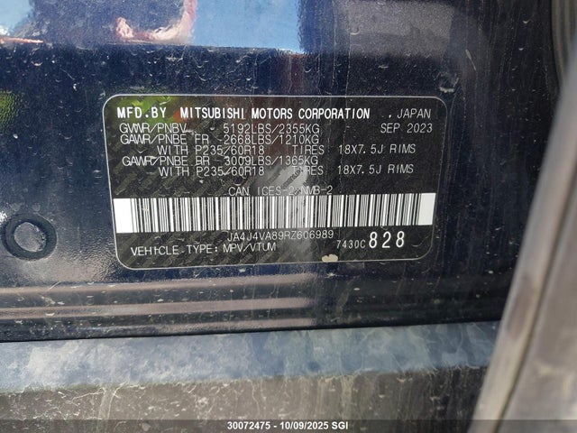 JA4J4VA89RZ606989 Mitsubishi Outlander