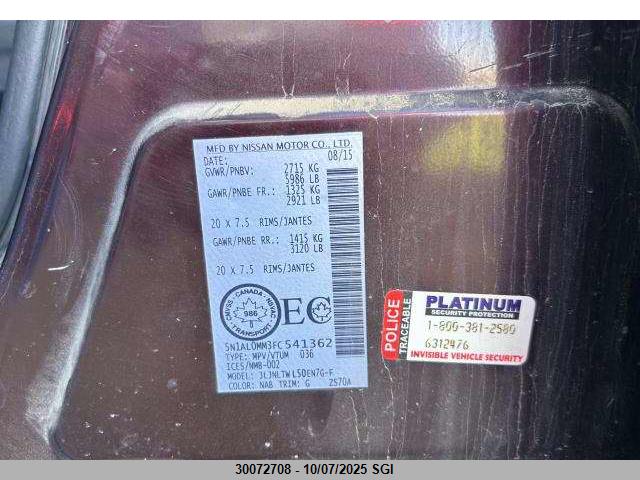 5N1AL0MM3FC541362 Infiniti QX60