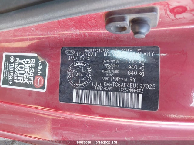 Hyundai dohc t-gdi gamma 2014 KMHTC6AE4EU197025 Image 9