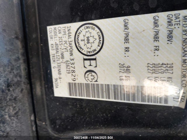 Nissan Altima 2017 1N4AL3AP0HN337829 Image 9