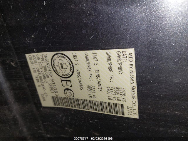 48468A1F42GN50108 Nissan Titan Xd Sl/pro-4x/plat Reserve