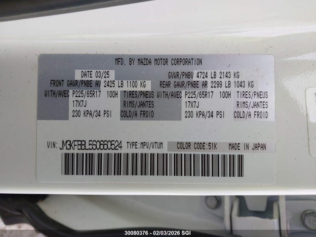 JM3KFBBL5S0660524 Mazda Cx-5 Select