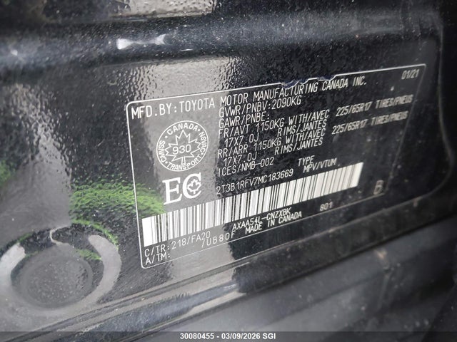 Toyota RAV4 LE 2021 2T3B1RFV7MC183669 Image 9