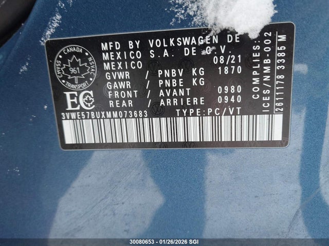 3VWE57BUXMM073683 Volkswagen JETTA SEL