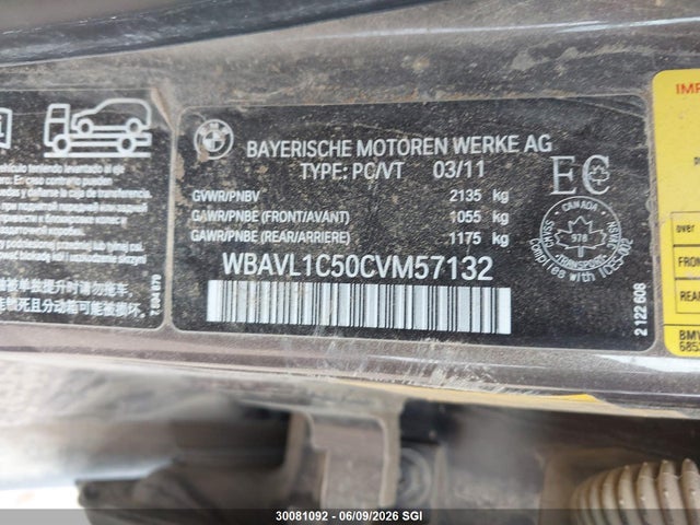 2012 Bmw X1 Xdrive28i მანქანა იყიდება აუქციონზე, vin: WBAVL1C50CVM57132, აუქციონის ნომერი: 30081092