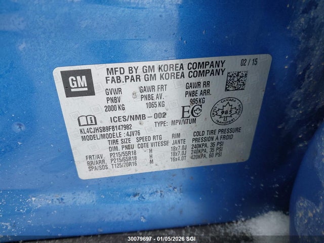 KL4CJHSB9FB147982 Buick Encore Premium