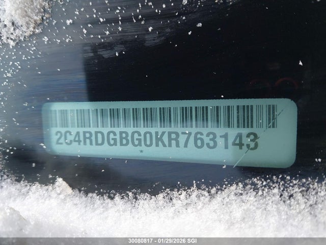 2C4RDGBG0KR763143 Dodge Grand Caravan Cvp/sxt