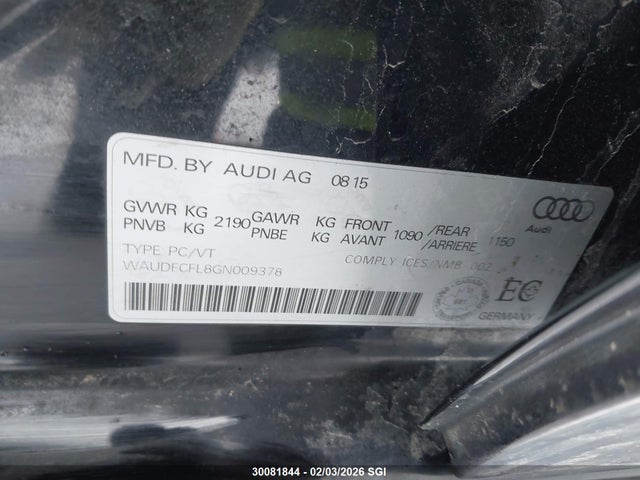 WAUDFCFL8GN009378 Audi A4 Komfort Plus