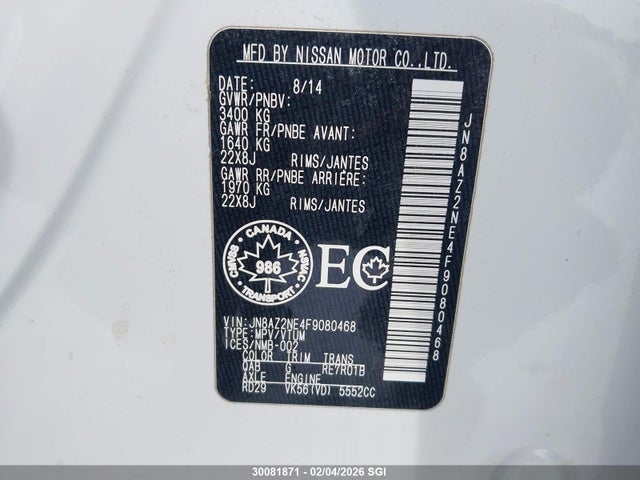 JN8AZ2NE4F9080468 Infiniti QX80