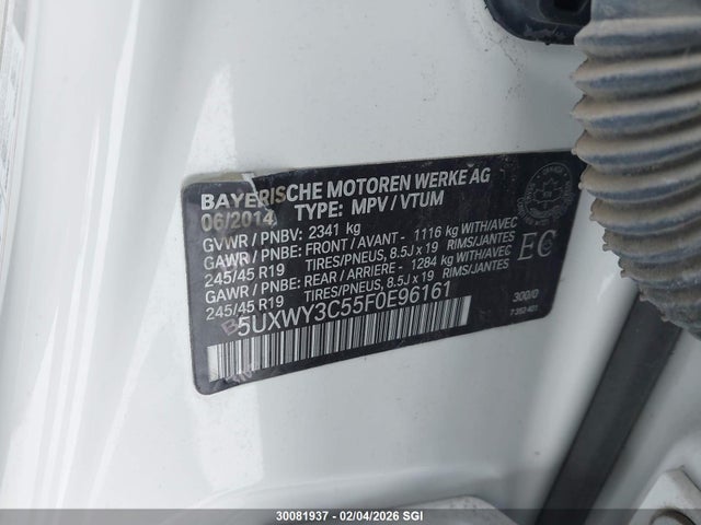 5UXWY3C55F0E96161 BMW X3 Xdrive28d