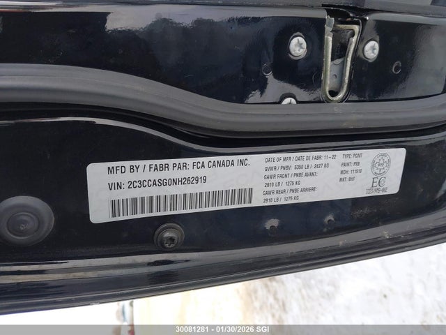 2C3CCASG0NH262919 Chrysler 300 Touring-l Awd