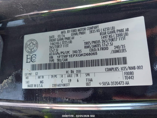 1FTMF1EPXGKD68065 Ford F150