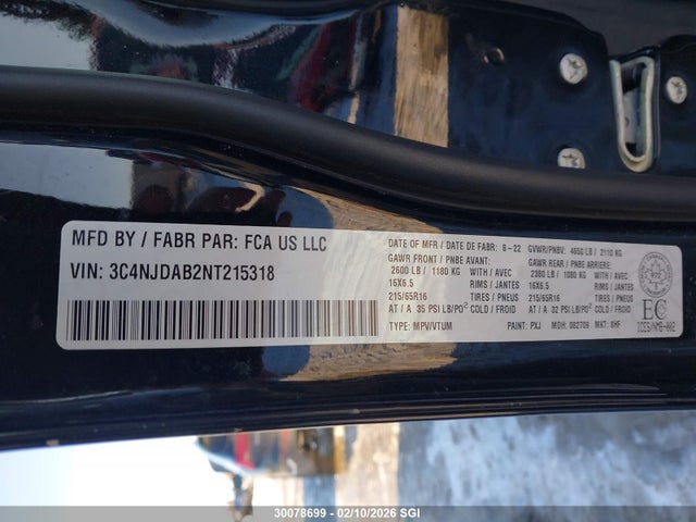 Jeep Compass Sport 2022 3C4NJDAB2NT215318 Image 9