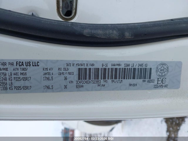 3C4PDCAB3HT523953 Dodge JOURNEY SE