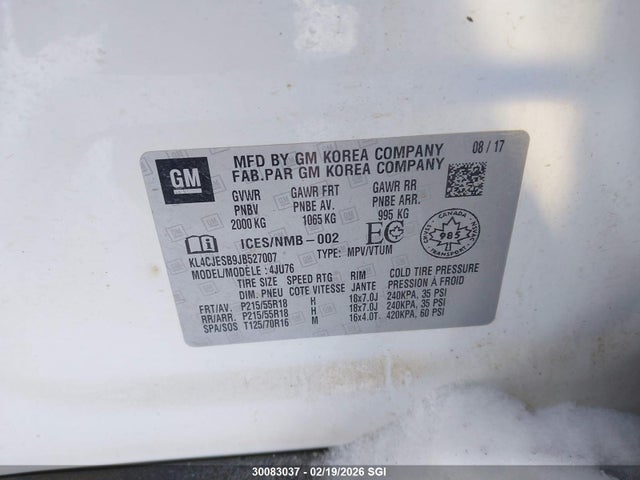 Buick Encore Preferred 2018 KL4CJESB9JB527007 Image 9
