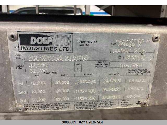 2DEGBSJ3XL2039998 Doepker Industries Open End