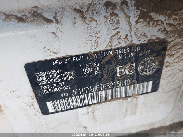 JF1GPAB67G8215040 Subaru Impreza Premium