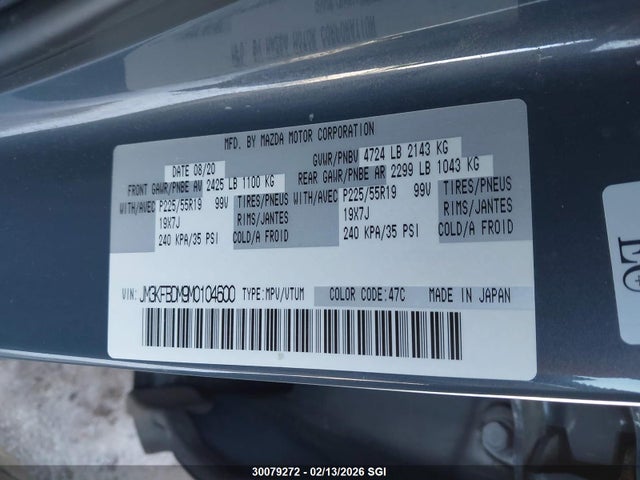 JM3KFBDM9M0104600 Mazda Cx-5 Grand Touring