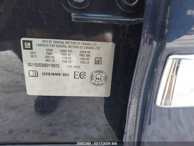 Chevrolet IMPALA 2LZ 2014 2G1155S30E9118372 Image 9