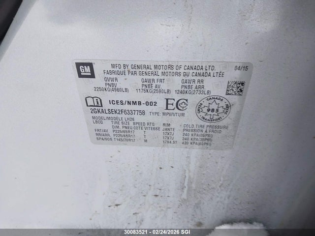 2GKALSEK2F6337758 GMC Terrain Slt