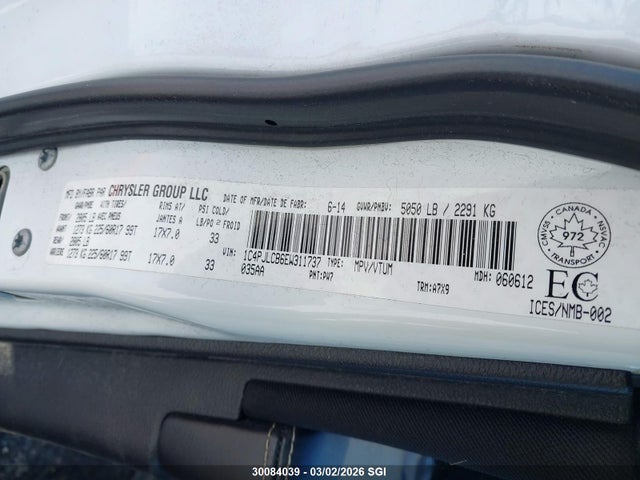 1C4PJLCB6EW311737 Jeep Cherokee Latitude