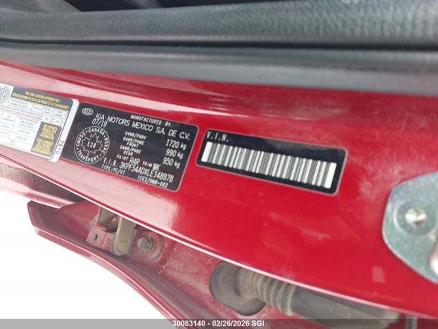3KPF54ADXLE148978 KIA FORTE EX