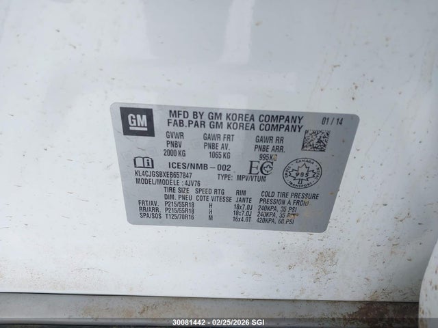 Buick Encore 2014 KL4CJGSBXEB657847 Image 9