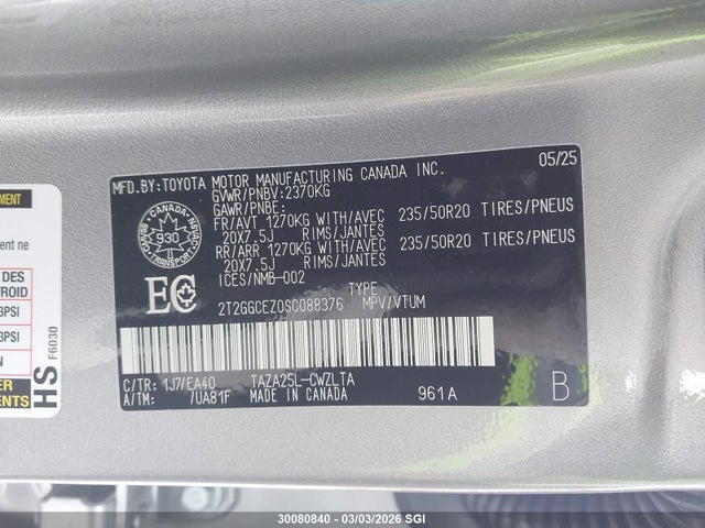 Lexus Nx 350 Premium 2025 2T2GGCEZ0SC088376 Image 9